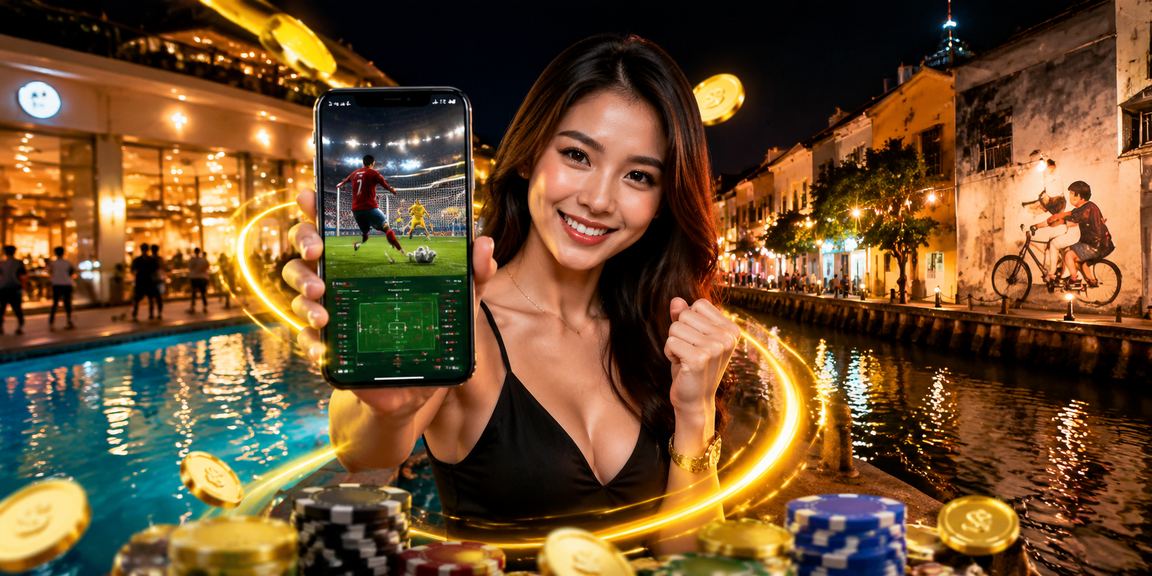 Pengguna Penang mengikuti pertaruhan sukan langsung di platform big321 dari telefon